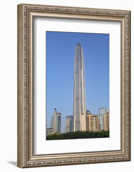 Ping An International Finance Centre, world's fourth tallest building in 2017 at 600m, Futian, Shen-Ian Trower-Framed Photographic Print