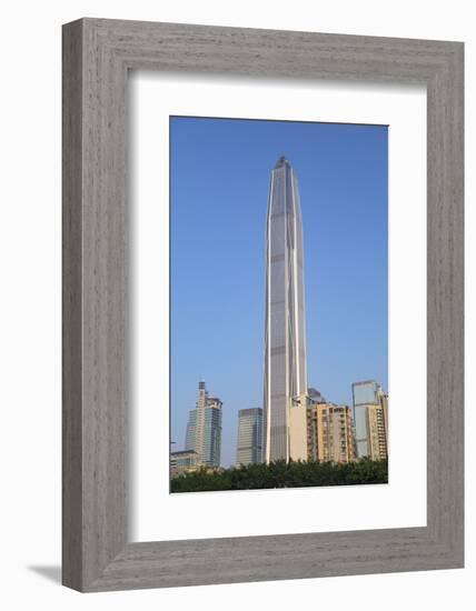 Ping An International Finance Centre, world's fourth tallest building in 2017 at 600m, Futian, Shen-Ian Trower-Framed Photographic Print