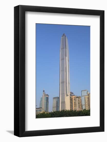 Ping An International Finance Centre, world's fourth tallest building in 2017 at 600m, Futian, Shen-Ian Trower-Framed Photographic Print