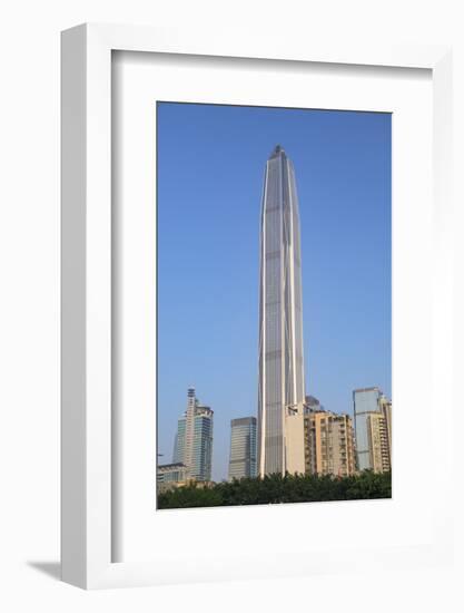 Ping An International Finance Centre, world's fourth tallest building in 2017 at 600m, Futian, Shen-Ian Trower-Framed Photographic Print