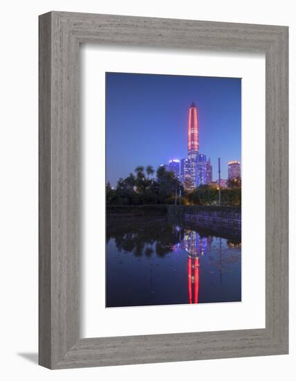 Ping An International Finance Centre, world's fourth tallest building in 2017 at 600m, Futian, Shen-Ian Trower-Framed Photographic Print