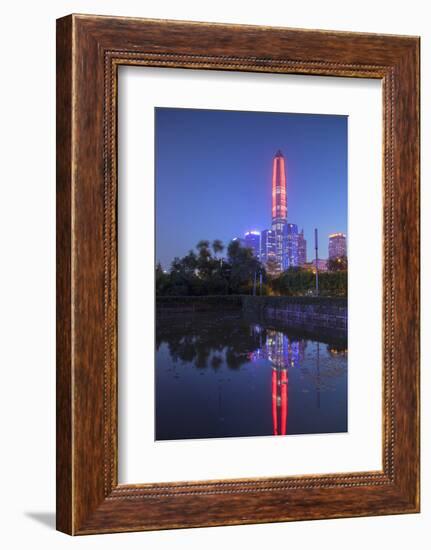 Ping An International Finance Centre, world's fourth tallest building in 2017 at 600m, Futian, Shen-Ian Trower-Framed Photographic Print