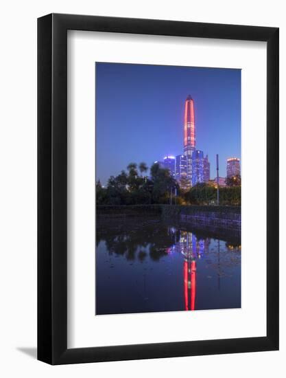 Ping An International Finance Centre, world's fourth tallest building in 2017 at 600m, Futian, Shen-Ian Trower-Framed Photographic Print