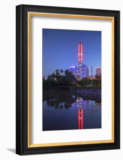 Ping An International Finance Centre, world's fourth tallest building in 2017 at 600m, Futian, Shen-Ian Trower-Framed Photographic Print