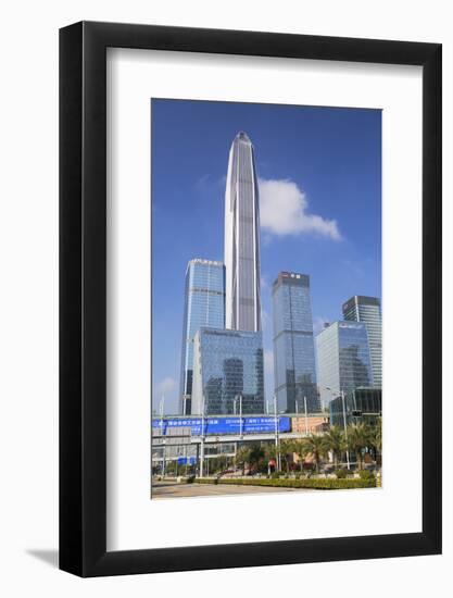 Ping An International Finance Centre, world's fourth tallest building in 2017 at 600m, Futian, Shen-Ian Trower-Framed Photographic Print