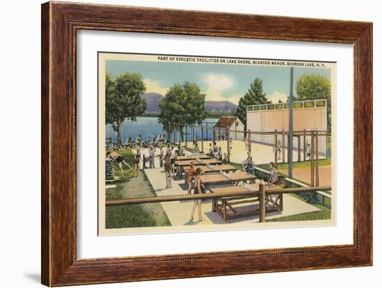 Ping Pong at Schroon Lake, New York State-null-Framed Art Print