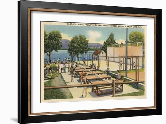 Ping Pong at Schroon Lake, New York State-null-Framed Art Print