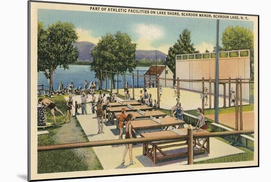 Ping Pong at Schroon Lake, New York State-null-Mounted Art Print