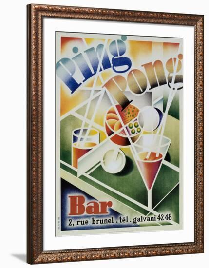 Ping Pong Bar-null-Framed Art Print