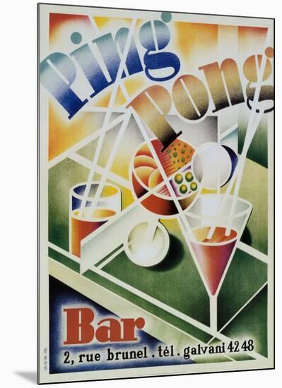 Ping Pong Bar-null-Mounted Art Print