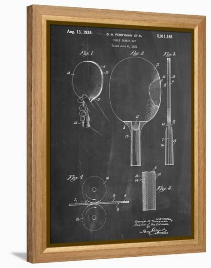 Ping Pong Paddle Patent-null-Framed Stretched Canvas