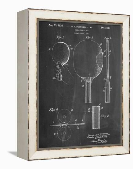 Ping Pong Paddle Patent-null-Framed Stretched Canvas