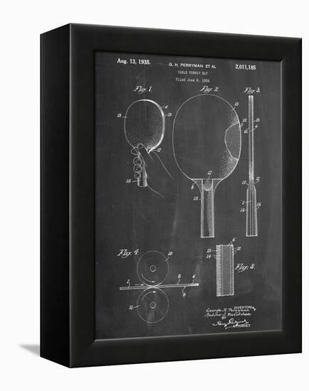 Ping Pong Paddle Patent-null-Framed Stretched Canvas