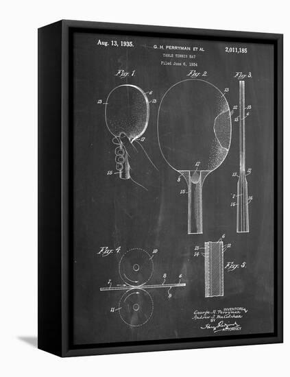 Ping Pong Paddle Patent-null-Framed Stretched Canvas