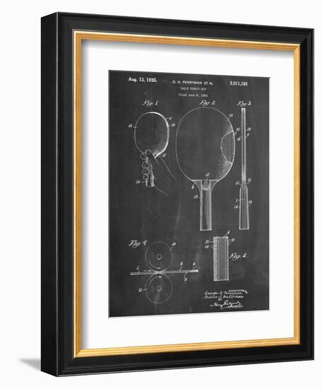 Ping Pong Paddle Patent-null-Framed Premium Giclee Print