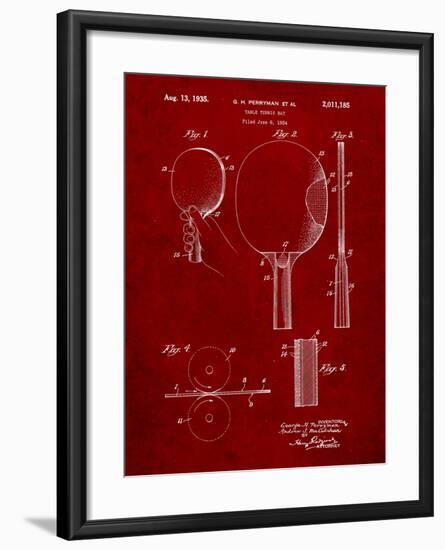 Ping Pong Paddle Patent-Cole Borders-Framed Art Print