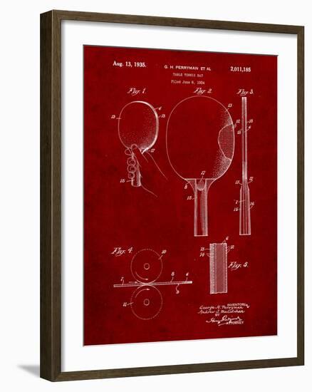 Ping Pong Paddle Patent-Cole Borders-Framed Art Print