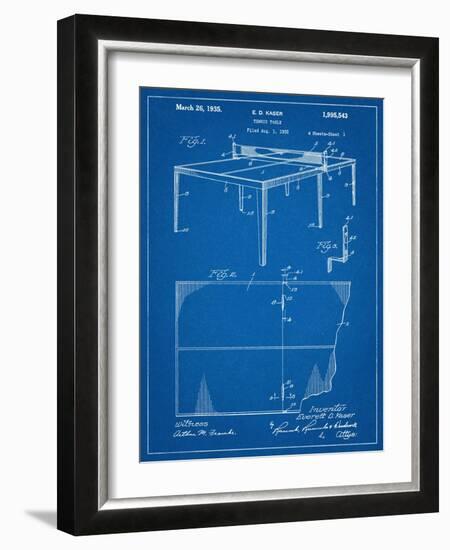 Ping Pong Table Patent-null-Framed Art Print