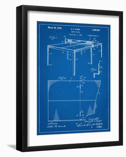 Ping Pong Table Patent-null-Framed Art Print