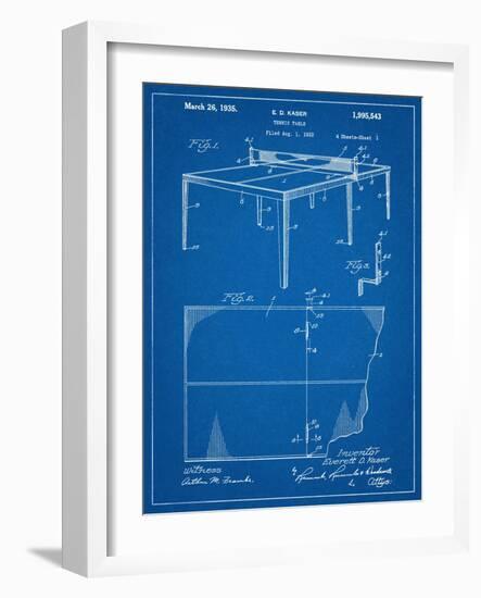 Ping Pong Table Patent-null-Framed Art Print