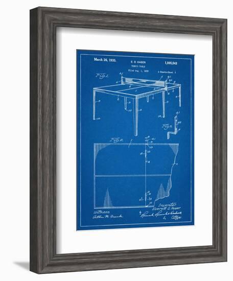 Ping Pong Table Patent-null-Framed Art Print