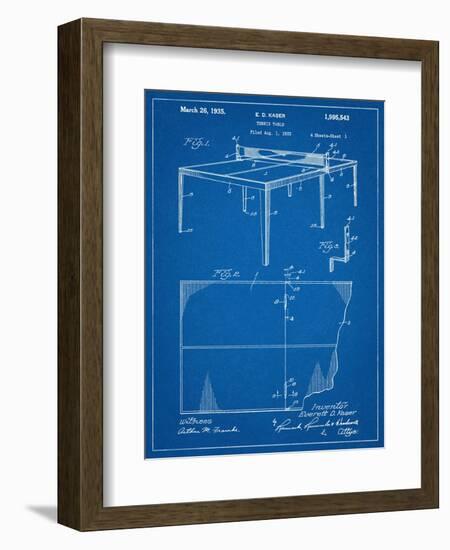 Ping Pong Table Patent-null-Framed Art Print