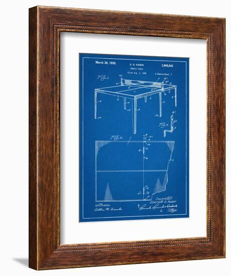 Ping Pong Table Patent-null-Framed Art Print