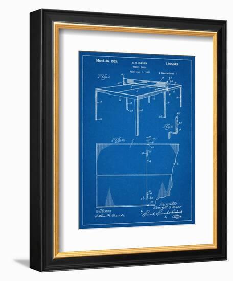 Ping Pong Table Patent-null-Framed Art Print