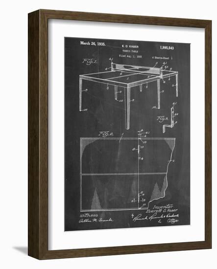 Ping Pong Table Patent-null-Framed Art Print