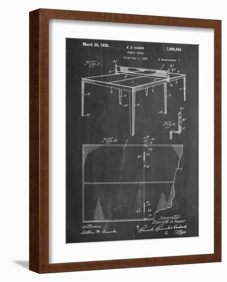 Ping Pong Table Patent-null-Framed Art Print