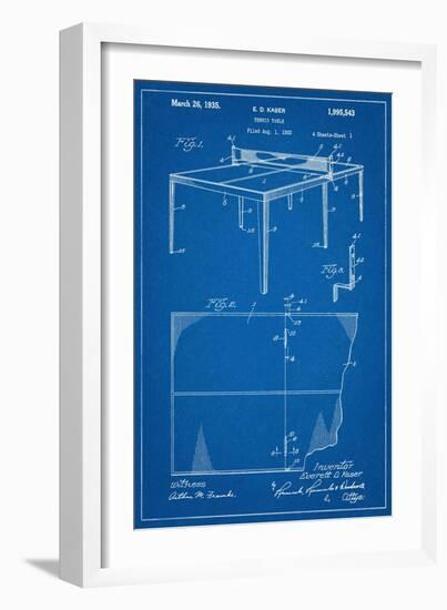 Ping Pong Table Patent-null-Framed Art Print