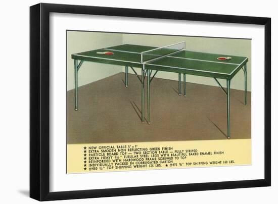 Ping-Pong Table-null-Framed Art Print