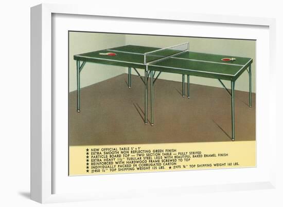 Ping-Pong Table-null-Framed Art Print