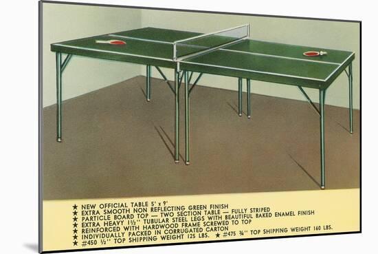 Ping-Pong Table-null-Mounted Art Print