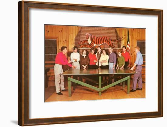 Ping-Pong Tournament, Retro-null-Framed Art Print