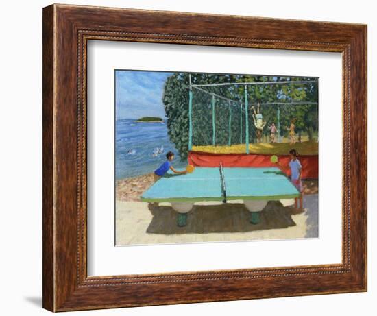 Ping Pong, Vrsar, Croatia, 2022, (oil on canvas)-Andrew Macara-Framed Giclee Print