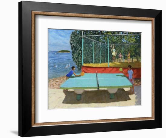 Ping Pong, Vrsar, Croatia, 2022, (oil on canvas)-Andrew Macara-Framed Giclee Print