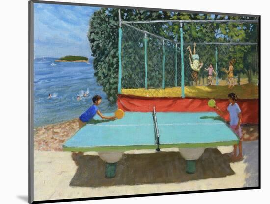 Ping Pong, Vrsar, Croatia, 2022, (oil on canvas)-Andrew Macara-Mounted Giclee Print