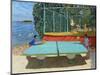 Ping Pong, Vrsar, Croatia, 2022, (oil on canvas)-Andrew Macara-Mounted Giclee Print