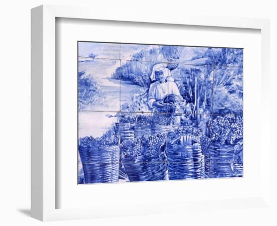 Pinhao Railway Station, Famous for Its Azulejos Tiles on Port Making, Douro Region, Portugal-R H Productions-Framed Premium Photographic Print