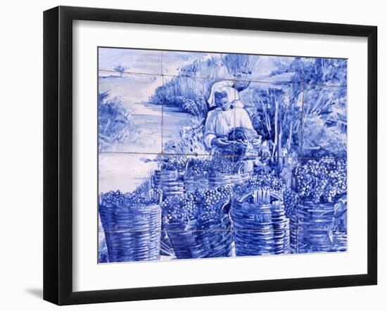 Pinhao Railway Station, Famous for Its Azulejos Tiles on Port Making, Douro Region, Portugal-R H Productions-Framed Photographic Print