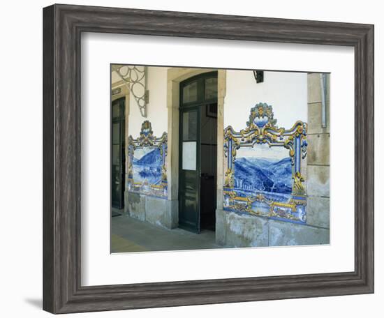 Pinhao Railway Station, Famous for its Tiles Depicting Port Making, Douro Region, Portugal, Europe-Harding Robert-Framed Photographic Print