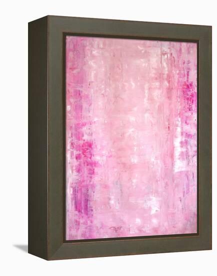 Pink Abstract Art Painting-T30Gallery-Framed Stretched Canvas