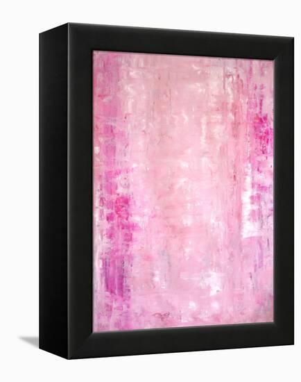 Pink Abstract Art Painting-T30Gallery-Framed Stretched Canvas