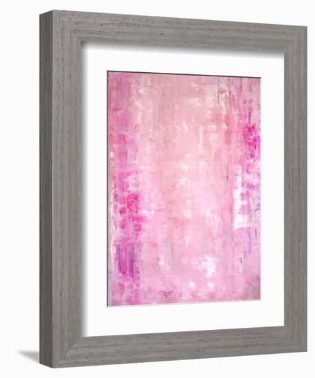 Pink Abstract Art Painting-T30Gallery-Framed Premium Giclee Print