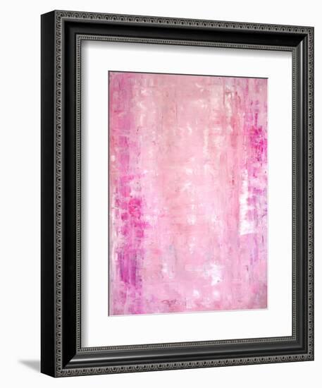 Pink Abstract Art Painting-T30Gallery-Framed Premium Giclee Print