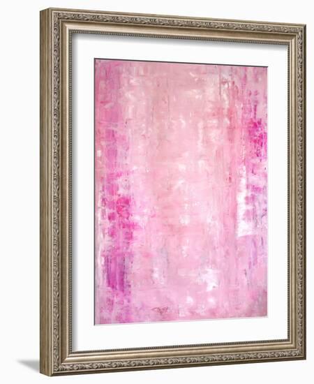 Pink Abstract Art Painting-T30Gallery-Framed Art Print