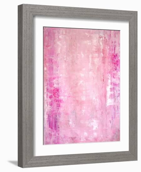 Pink Abstract Art Painting-T30Gallery-Framed Art Print