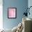 Pink Abstract Art Painting-T30Gallery-Framed Art Print displayed on a wall