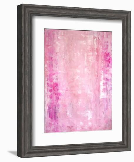 Pink Abstract Art Painting-T30Gallery-Framed Art Print